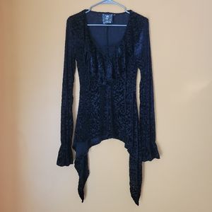 Killstar Velvet Poet Blouse